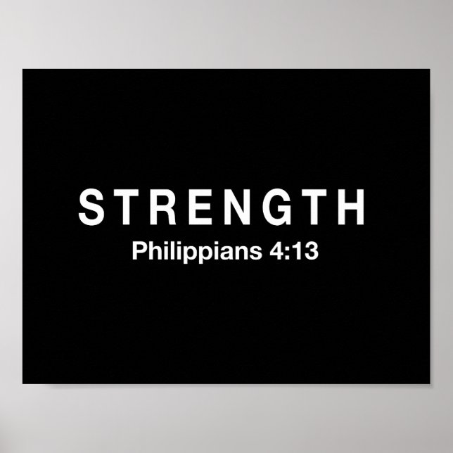 Póster Strength Philippians 4:13 (Frente)