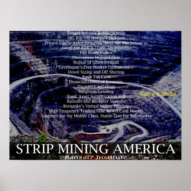 Póster Strip Mining America (Frente)