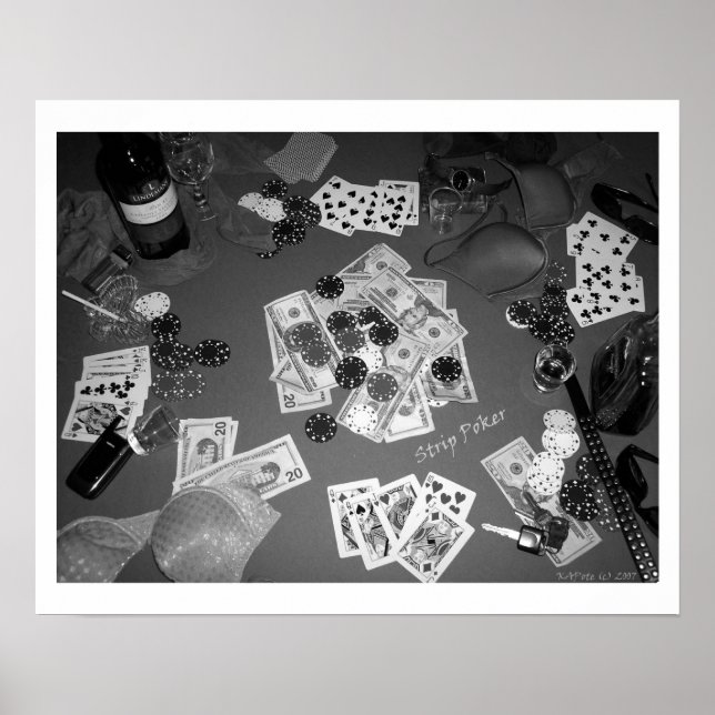 Póster Strip Poker Black and White (Frente)