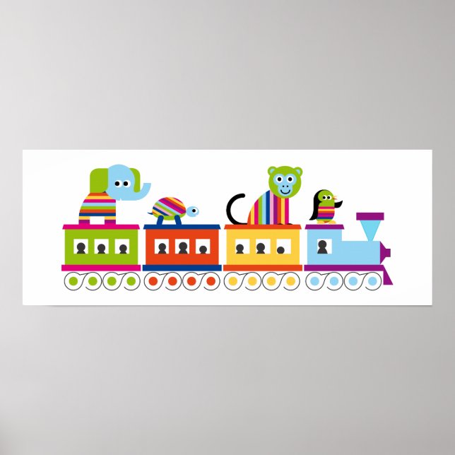Póster Striped Animal Train (Frente)