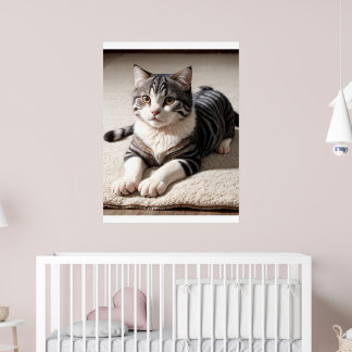 Póster Striped Tabby Cat Photography Art Print