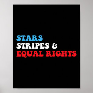 Póster Stripes E Igualdad De Derechos 4 De Julio Mujeres