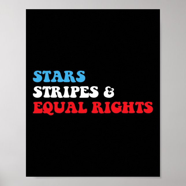 Póster Stripes E Igualdad De Derechos 4 De Julio Mujeres  (Frente)