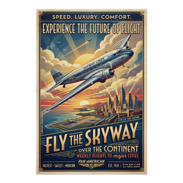 Póster Stromlinien-Flugzeug  (Anverso)