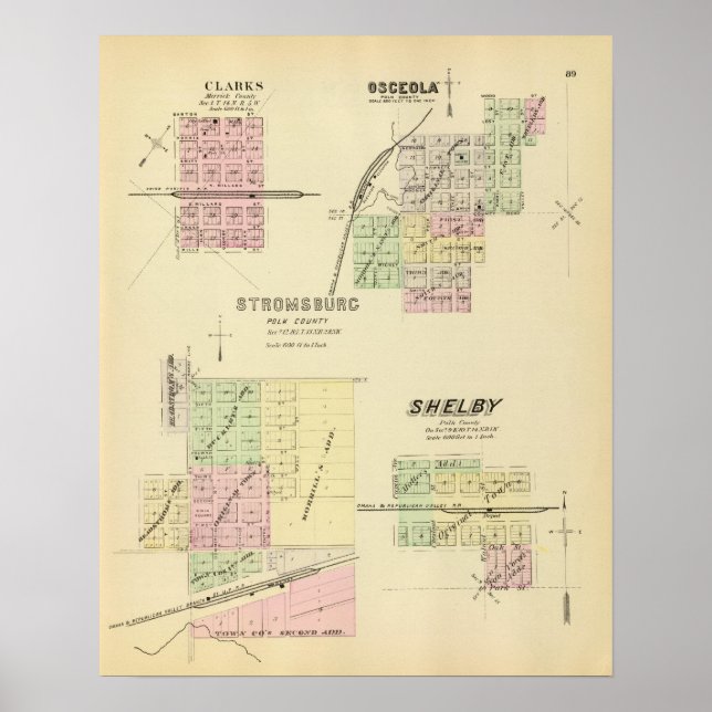 Póster Stromsburg, Nebraska (Frente)