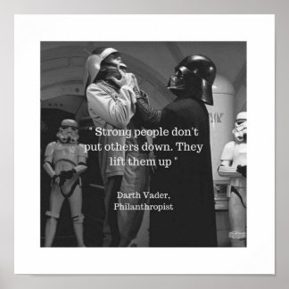 Póster Strong people dont put others down they lift them