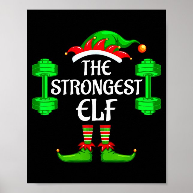 Póster Strongest Elf Matching Family Group Christmas Part (Frente)