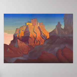 Póster Stronghold tibetano, Basgo por Nicholas Roerich