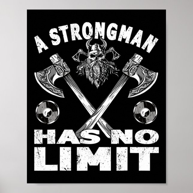 Póster Strongman No Tiene Poder Límite De Entrenamiento D (Frente)
