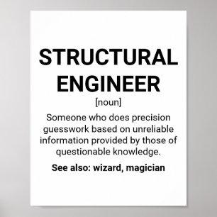 Póster Structural Engineer Definition Noun