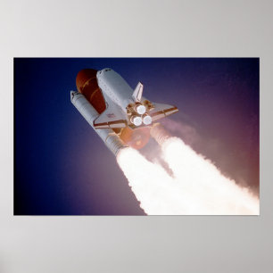 Póster STS-27, Atlantis orbitante, Liftoff