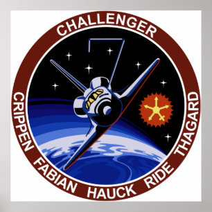 Póster STS-7: Challenger OV-99 & Sally Ride