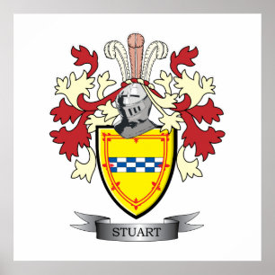 Póster Stuart Family Crest Coat of Arms