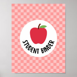 Póster student binder title page insert for teachers