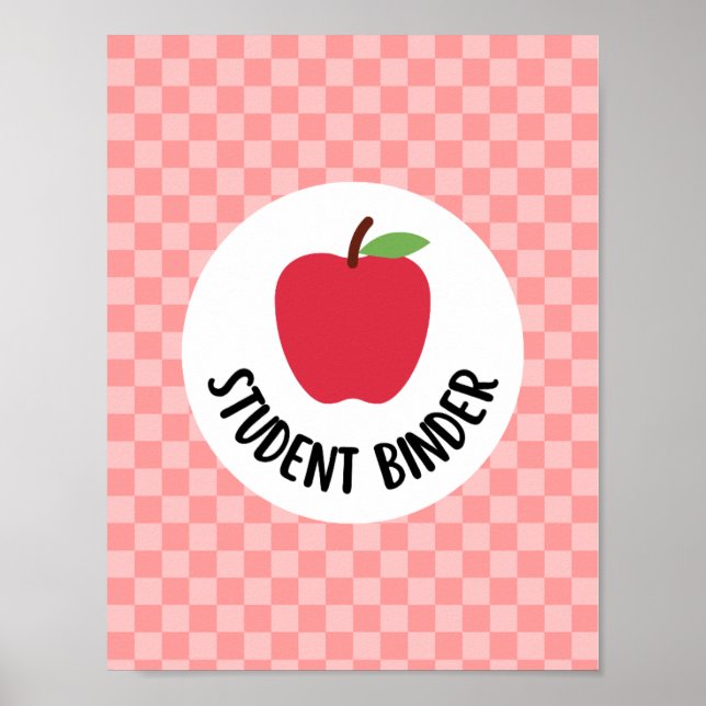 Póster student binder title page insert for teachers (Frente)