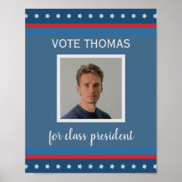 Póster student election campaign with photo USA