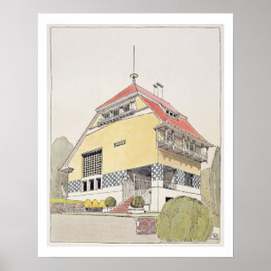 Póster Study for Olbrich's House, Darmstadt, from 'Archit