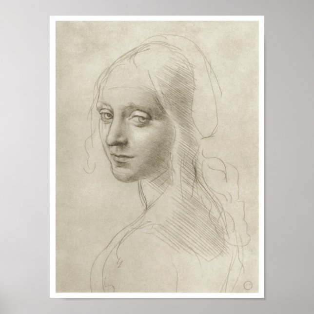 Póster Study for the "Virgin of the Rocks", Da Vinci (Frente)