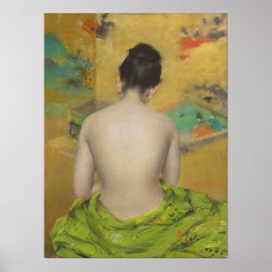 Póster Study Of Flesh Color and Gold  by Wm Merritt Chase