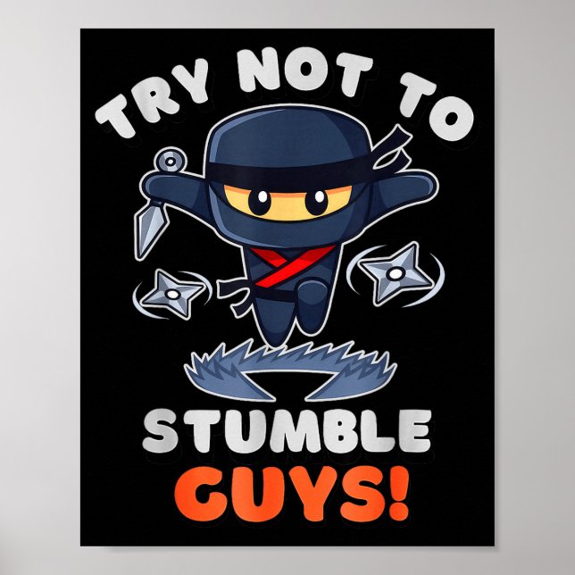 Póster Stumble Guys Ninjas Games Stumble Guys Tee Kids  (Frente)