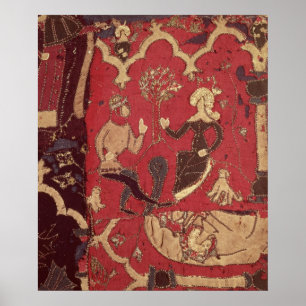 Póster Stumpwork depicting Tristan and Isolde