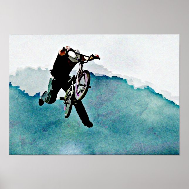 Póster Stunt de bicicleta BMX de estilo libre (Frente)
