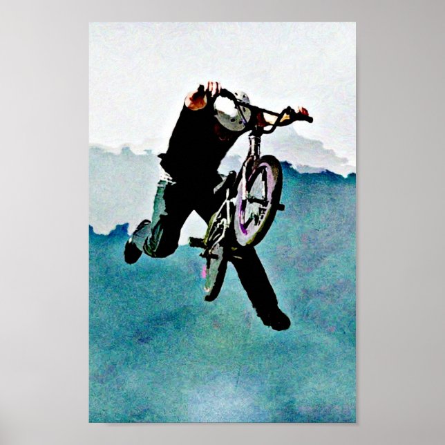 Póster Stunt de bicicleta BMX de estilo libre (Frente)