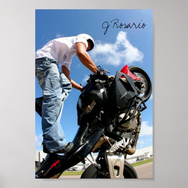 Póster Stunt de motocicleta (Frente)