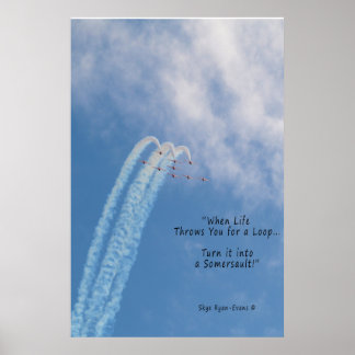 Póster Stunt Turbo-Jet subsónico aerodinámico motivaciona