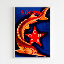 "Sturgeon Socra enlatada": la vieja Poster publici