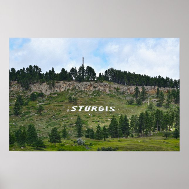 Póster Sturgis Hillside Side, Dakota del Sur (Frente)