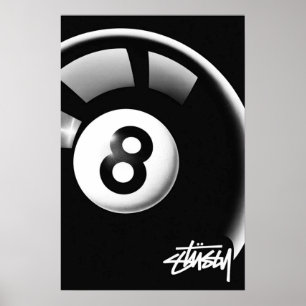 Póster Stüssy Magic 8-Ball - Icono de la calle" 🎱 🖤
