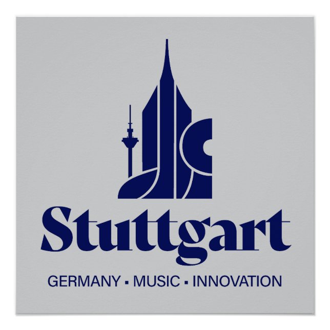 Póster Stuttgart Alemania Europa (Anverso)