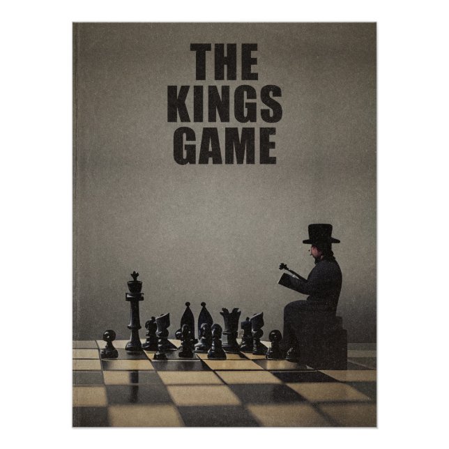 Póster Stylish Chess "The Kings Game" Design (Anverso)