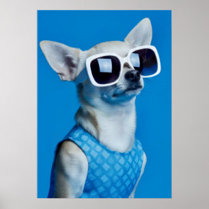 Póster Stylish Chihuahua in Sunglasses