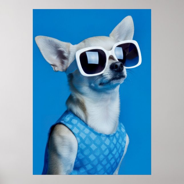 Póster Stylish Chihuahua in Sunglasses (Frente)