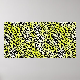 Póster stylish dress pattern design with leopard skin eff