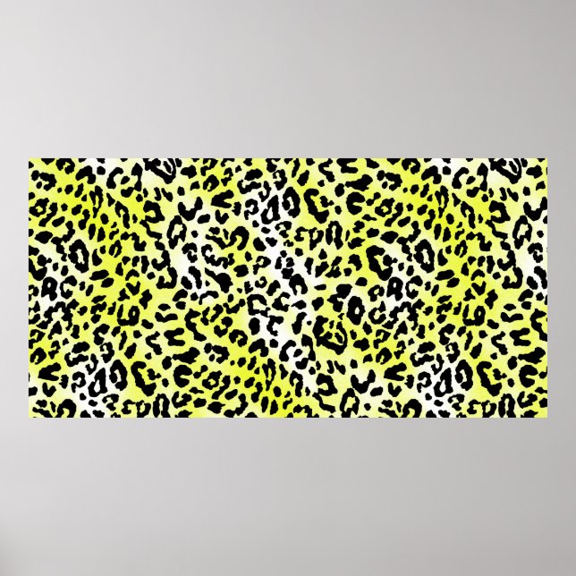 Póster stylish dress pattern design with leopard skin eff (Frente)