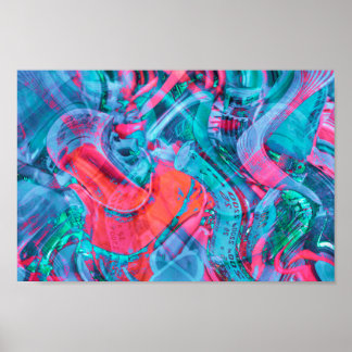 Póster Stylized Electronic Circuit Components Poster 