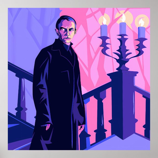 Póster Stylized Portrait of a Stern Man (Frente)
