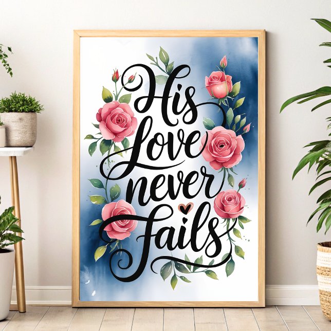 Póster Su amor nunca falla en la imagen cristiana de las  (Subido por el creador)
