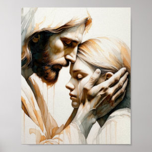 Póster Su amor por la acuarela moderna Imprimir Chris Min