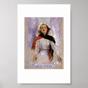 Póster "Su ángel poster del vintage de la misericordia"