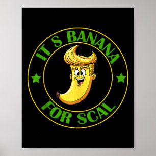 Póster Su banana (a escala), la estrella Trump Banana por