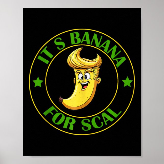 Póster Su banana (a escala), la estrella Trump Banana por (Frente)