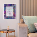 Póster Su cita favorita sobre un colorido resumen digital<br><div class="desc">Sobre el fondo, un rectángulo blanco transparente enmascara parte de la obra de arte blanco haciendo que las palabras aparezcan; se agregó un borde delgado de línea negra para un acabado pulido. Se agregó un campo de plantilla para el texto. Use este espacio para añadir su cita o sentimiento favorito....</div>