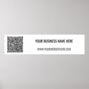 Póster Su código QR y Poster de promoción de texto Person