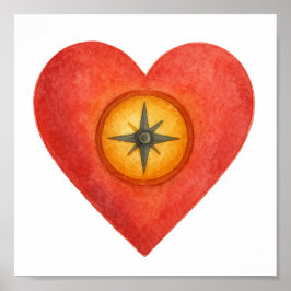 Póster Su corazón conoce la dirección correcta