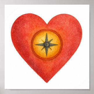 Póster Su corazón conoce la dirección correcta