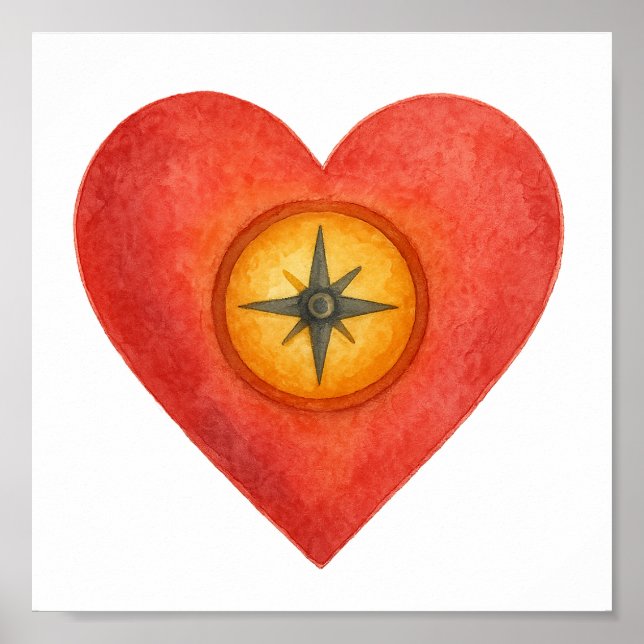 Póster Su corazón conoce la dirección correcta (Frente)